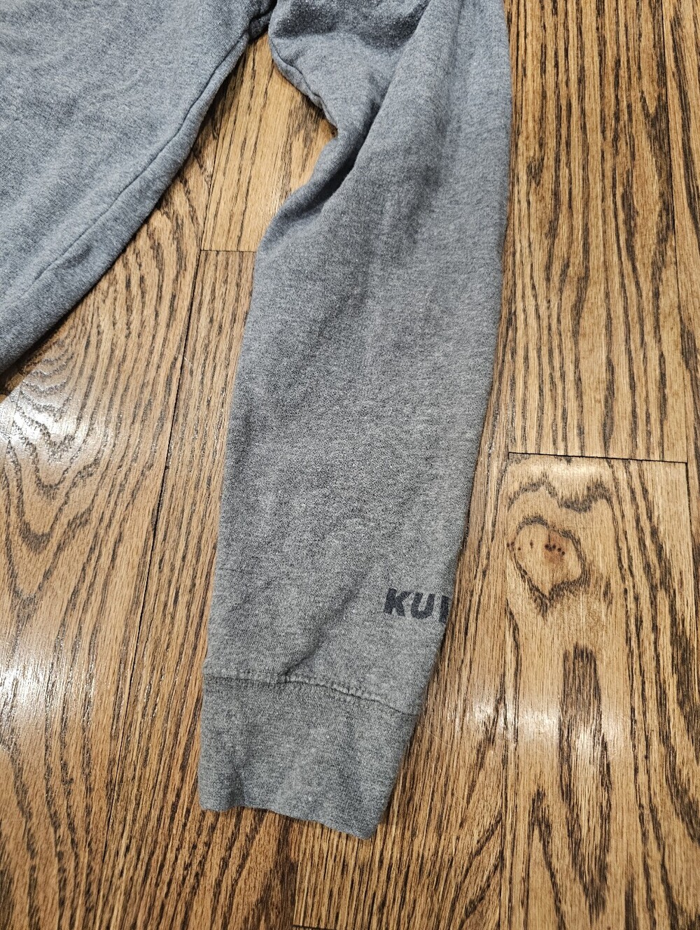 KUIU Gray Pullover Hoodie with Pale Green Logo - Picture 2 of 6